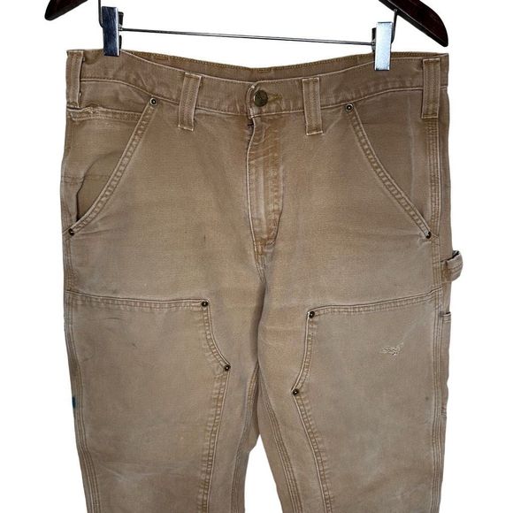 Carhartt Double Knee Carpenter Brown Pants - Picture 2 of 7